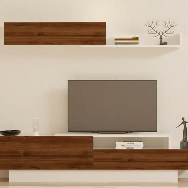 Seturi zona TV Trendy ELDA  35 cm x 32 cm x 160 cm / White photo 5