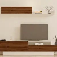 Seturi zona TV Trendy ELDA 35 cm x 32 cm x 160 cm / White photo 5