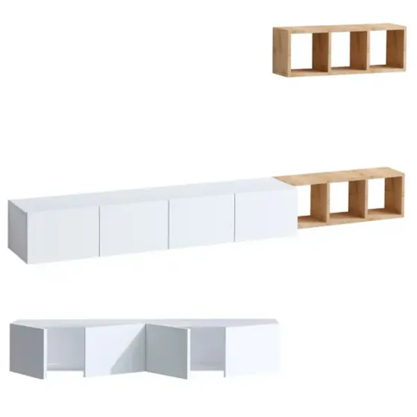 Комплекты ТВ-зона Trendy Pia 25 см x 32 см x 215 см / Белый photo 1