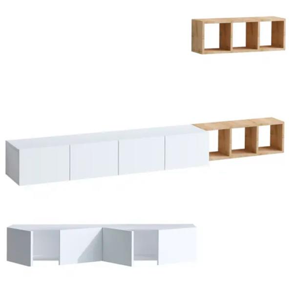 Комплекты ТВ-зона Trendy Pia 25 см x 32 см x 215 см / Белый photo 1