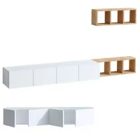 Комплекты ТВ-зона Trendy Pia 25 см x 32 см x 215 см / Белый