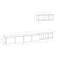 Seturi zona TV Trendy Pia 25 cm x 32 cm x 215 cm / White photo 5