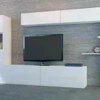 Seturi zona TV Trendy Maxi 150 cm x 32 cm x 215 cm / White photo 3