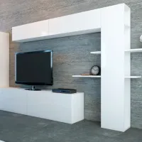 Seturi zona TV Trendy Maxi 150 cm x 32 cm x 215 cm / White photo 5