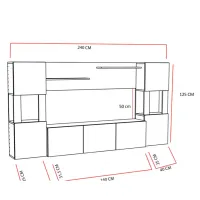 Seturi zona TV Trendy Lore 125 cm x x 240 cm / White photo 8
