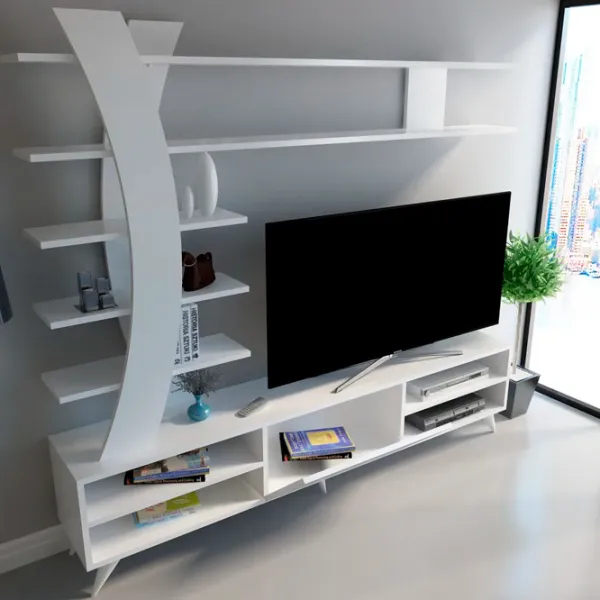 Seturi zona TV Trendy Duru 162 cm x 29.5 cm x 180 cm / White photo 3