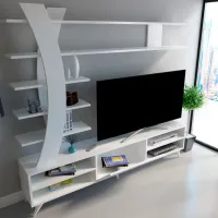 Seturi zona TV Trendy Duru 162 cm x 29.5 cm x 180 cm / White photo 3