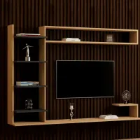 Seturi zona TV Trendy Noble 122 cm x 29.6 cm x 180 cm / Stejar Sonoma photo 4