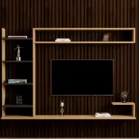 Seturi zona TV Trendy Noble 122 cm x 29.6 cm x 180 cm / Stejar Sonoma photo 5