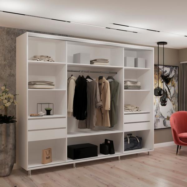 Шкаф My-Style Cupe 260 x 60см x 200 / ЛДСП / White photo 3