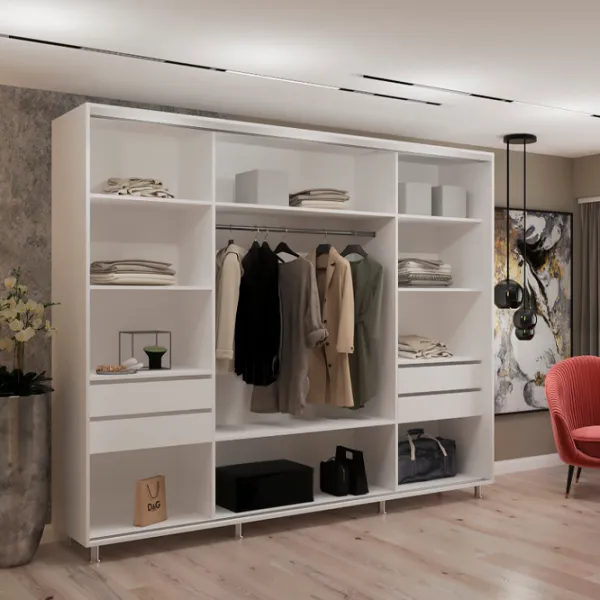 Dulap My-Style Cupe 260 x 60 x 210 / PAL / White photo 2