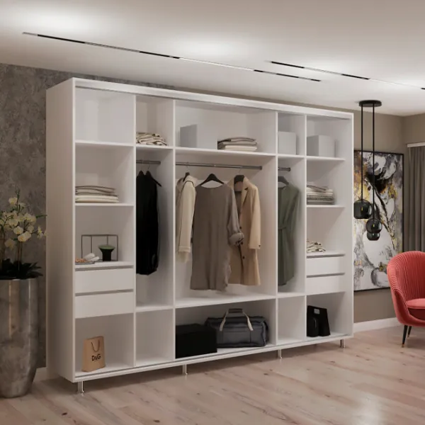 Dulap My-Style Cupe 280 x 60 x 210 / PAL / White photo 3