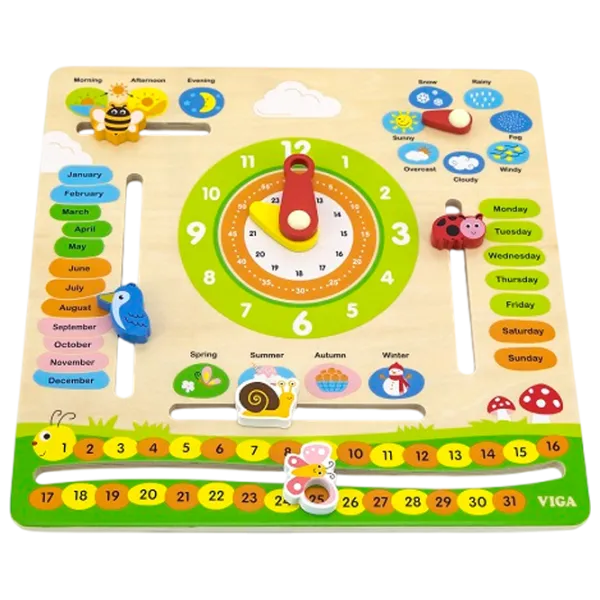 Joc educativ VIGA Calendar & Clocks 3+/ Dezvoltare photo 1