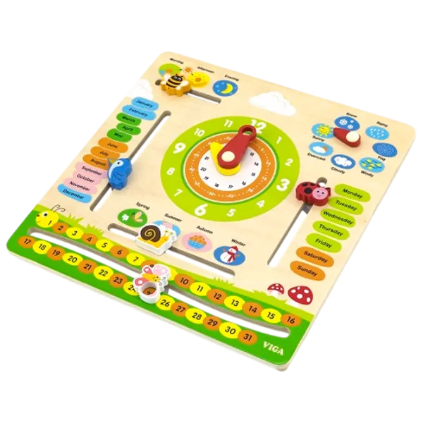 Joc educativ VIGA Calendar & Clocks 3+/ Dezvoltare photo 2