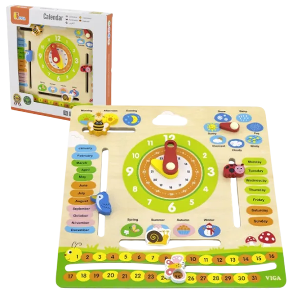 Joc educativ VIGA Calendar & Clocks 3+/ Dezvoltare photo 4