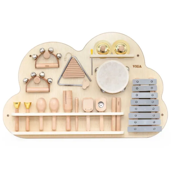 Набор музыкальных инструментов VIGA Musical activity board 1.5 года / Wood photo 1