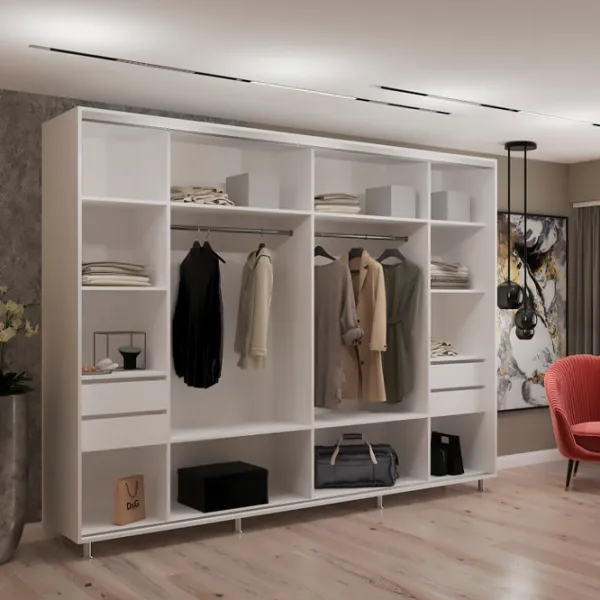 Dulap My-Style Cupe 300 x 60 x 210 / PAL / White photo 3