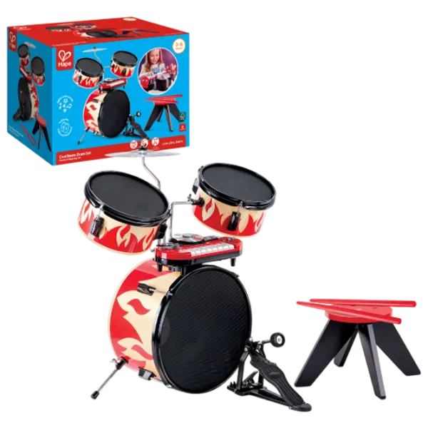 Барабан Hape Cool Beats 3 года / Красный photo 1