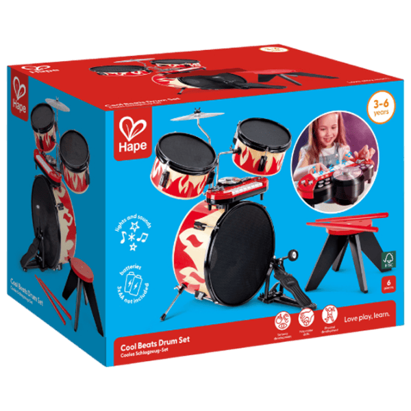Барабан Hape Cool Beats 3 года / Красный photo 5