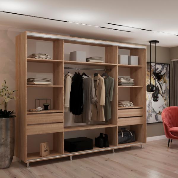 Dulap My-Style Cupe 260 x 60 x 200 / PAL / Sonoma Oak photo 3