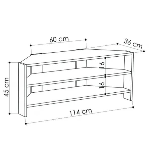 Тумба под телевизор Trendy Thales Corner 45 x 114 x 36см / ДСП photo 2