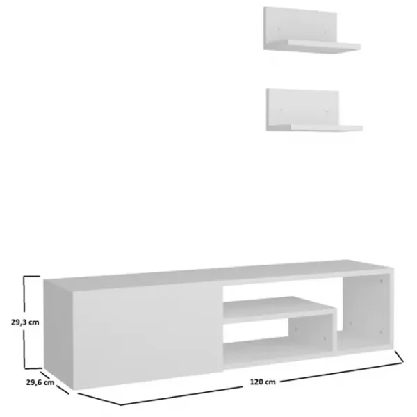 Seturi zona TV Trendy Zeplin 29.3 cm x 30 cm x 120 cm / White photo 4