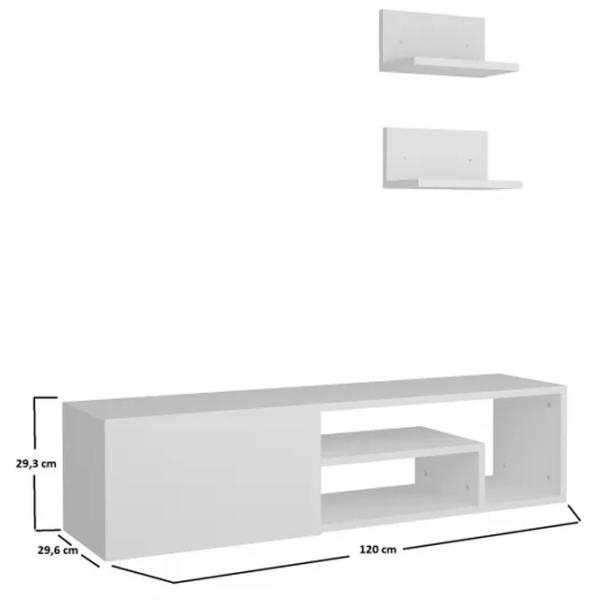 Seturi zona TV Trendy Zeplin 29.3 cm x 30 cm x 120 cm / White photo 4