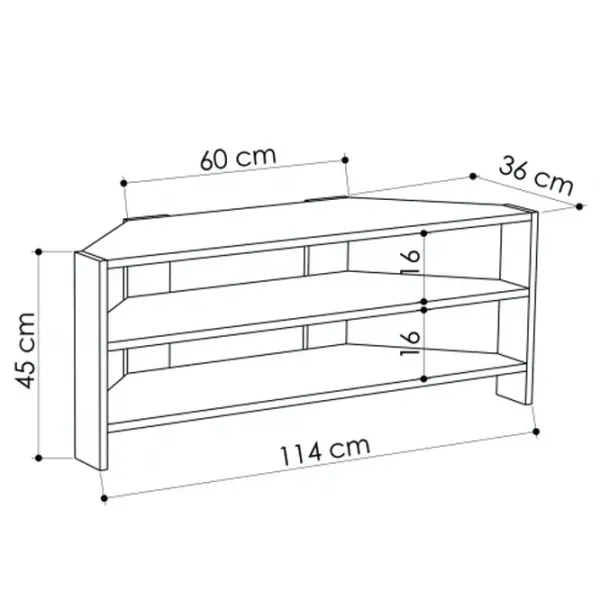 Тумба под телевизор Trendy Thales Corner 45 x 114 x 36см / ДСП photo 2