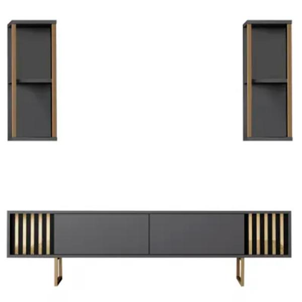 Комплекты ТВ-зона Trendy Gold Line 48 см x 30 cм x 180 см / Черный photo 2
