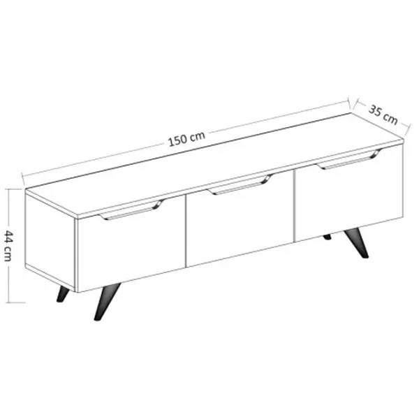 Тумба под телевизор Trendy Prag 44 x 150 x 35см / ДСП photo 7