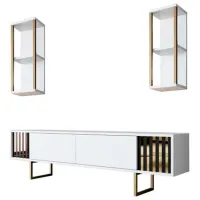 Комплекты ТВ-зона Trendy Gold Line 48 см x 30 cм x 180 см / Белый