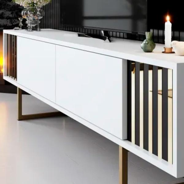 Комплекты ТВ-зона Trendy Gold Line 48 см x 30 cм x 180 см / Белый photo 5