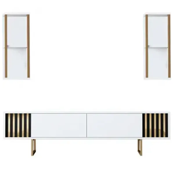 Комплекты ТВ-зона Trendy Gold Line 48 см x 30 cм x 180 см / Белый photo 6