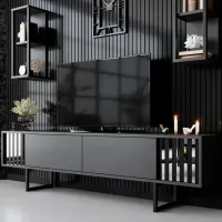 Комплекты ТВ-зона Trendy Chrome Line 48 см x 30 cм x 180 см / Antracit photo 2