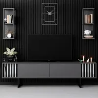 Комплекты ТВ-зона Trendy Chrome Line 48 см x 30 cм x 180 см / Antracit photo 3