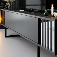 Комплекты ТВ-зона Trendy Chrome Line 48 см x 30 cм x 180 см / Antracit photo 5