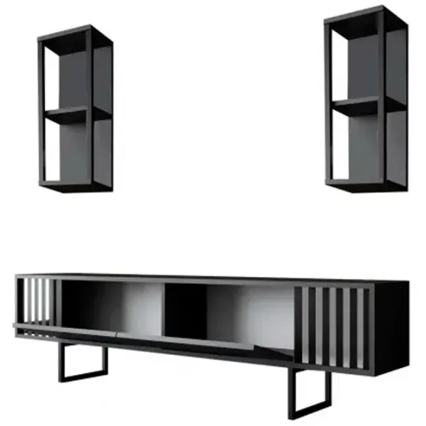 Seturi zona TV Trendy Chrome Line 48 cm x 30 cm x 180 cm / Antracit photo 9