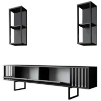 Комплекты ТВ-зона Trendy Chrome Line 48 см x 30 cм x 180 см / Antracit photo 9