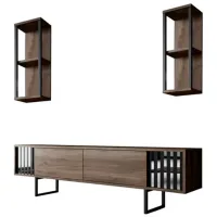 Комплекты ТВ-зона Trendy Chrome Line 48 см x 30 cм x 180 см / Коричневый