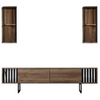 Seturi zona TV Trendy Chrome Line 48 cm x 30 cm x 180 cm / Brown photo 6