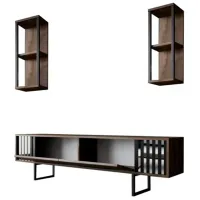 Seturi zona TV Trendy Chrome Line 48 cm x 30 cm x 180 cm / Brown photo 8