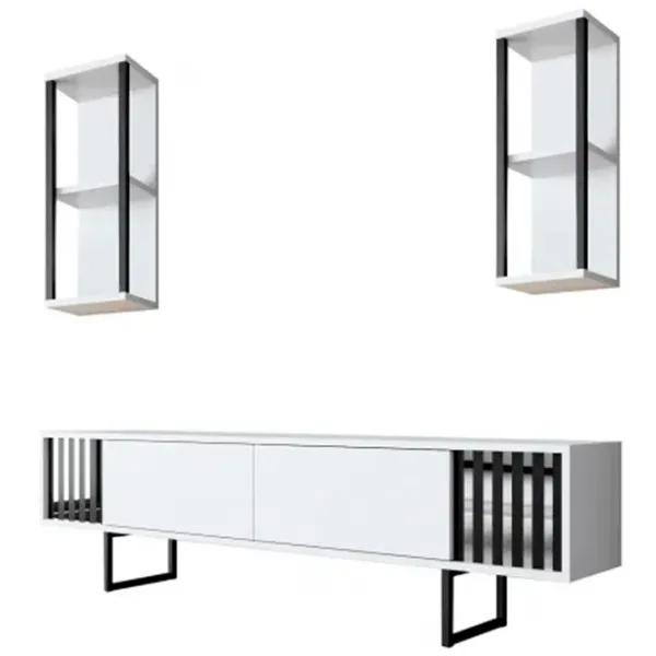 Комплекты ТВ-зона Trendy Chrome Line 48 см x 30 cм x 180 см / Белый photo 1