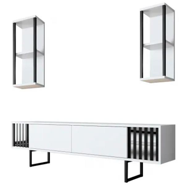 Комплекты ТВ-зона Trendy Chrome Line 48 см x 30 cм x 180 см / Белый photo 1