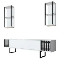 Комплекты ТВ-зона Trendy Chrome Line 48 см x 30 cм x 180 см / Белый