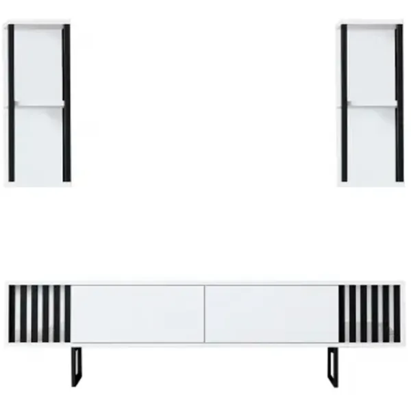 Комплекты ТВ-зона Trendy Chrome Line 48 см x 30 cм x 180 см / Белый photo 2