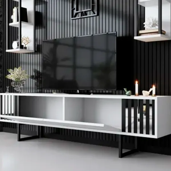Комплекты ТВ-зона Trendy Chrome Line 48 см x 30 cм x 180 см / Белый photo 5