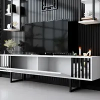 Seturi zona TV Trendy Chrome Line 48 cm x 30 cm x 180 cm / White photo 5