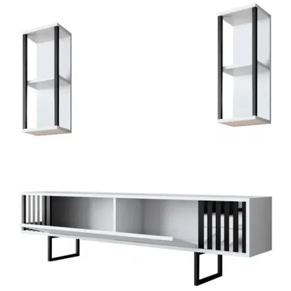 Комплекты ТВ-зона Trendy Chrome Line 48 см x 30 cм x 180 см / Белый photo 8