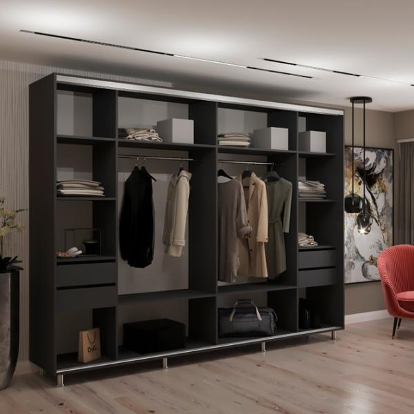 Dulap My-Style Cupe 300 x 60 x 200 / PAL / Anthracite photo 2