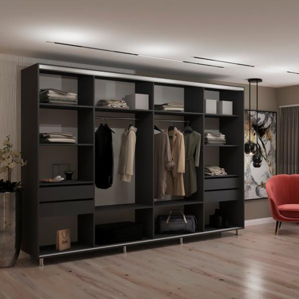 Dulap My-Style Cupe 320 x 60 x 200 / PAL / Anthracite photo 2
